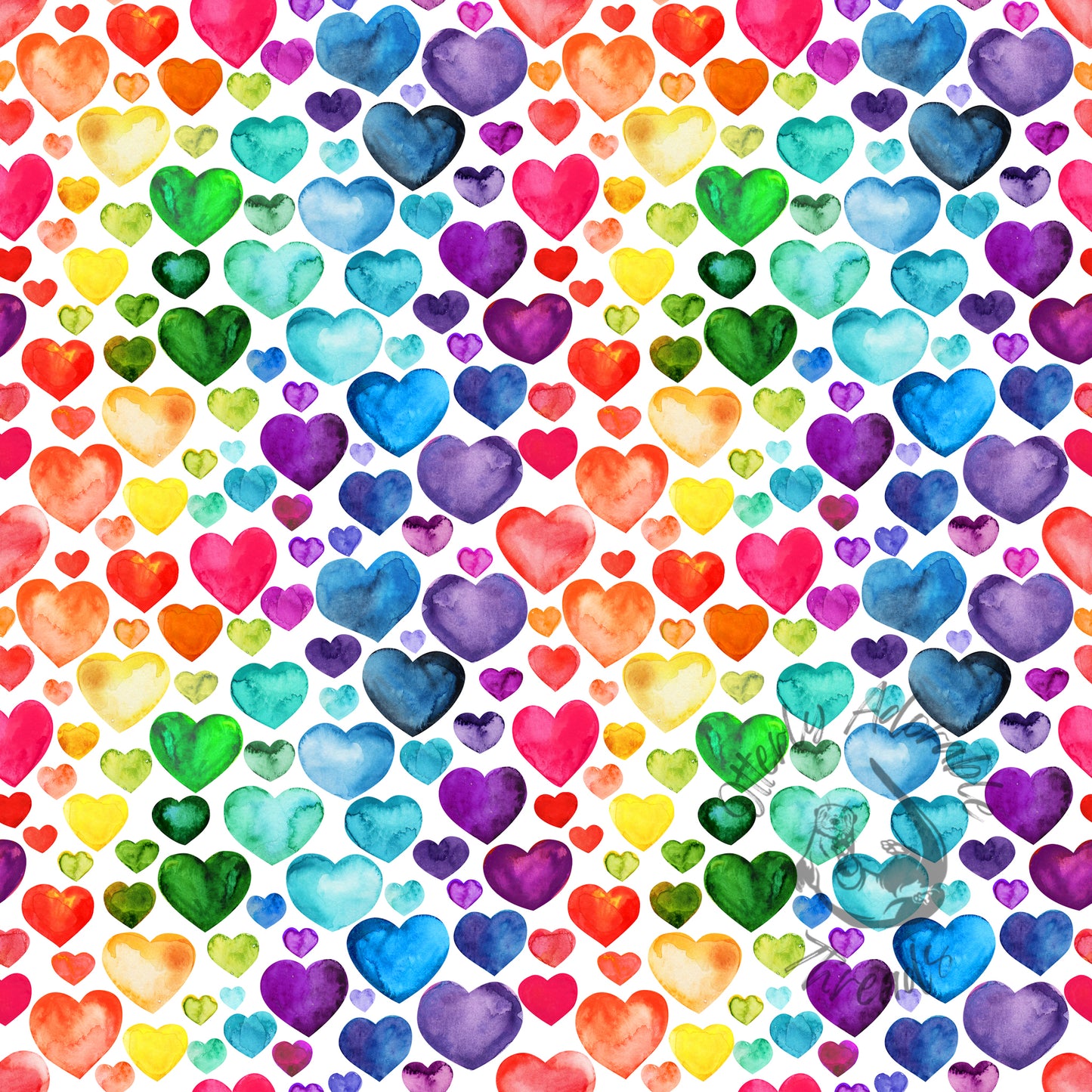 Rainbow hearts