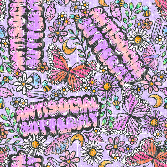 Antisocial butterfly - purple