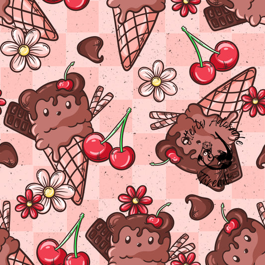 Chocolate ice cream bear