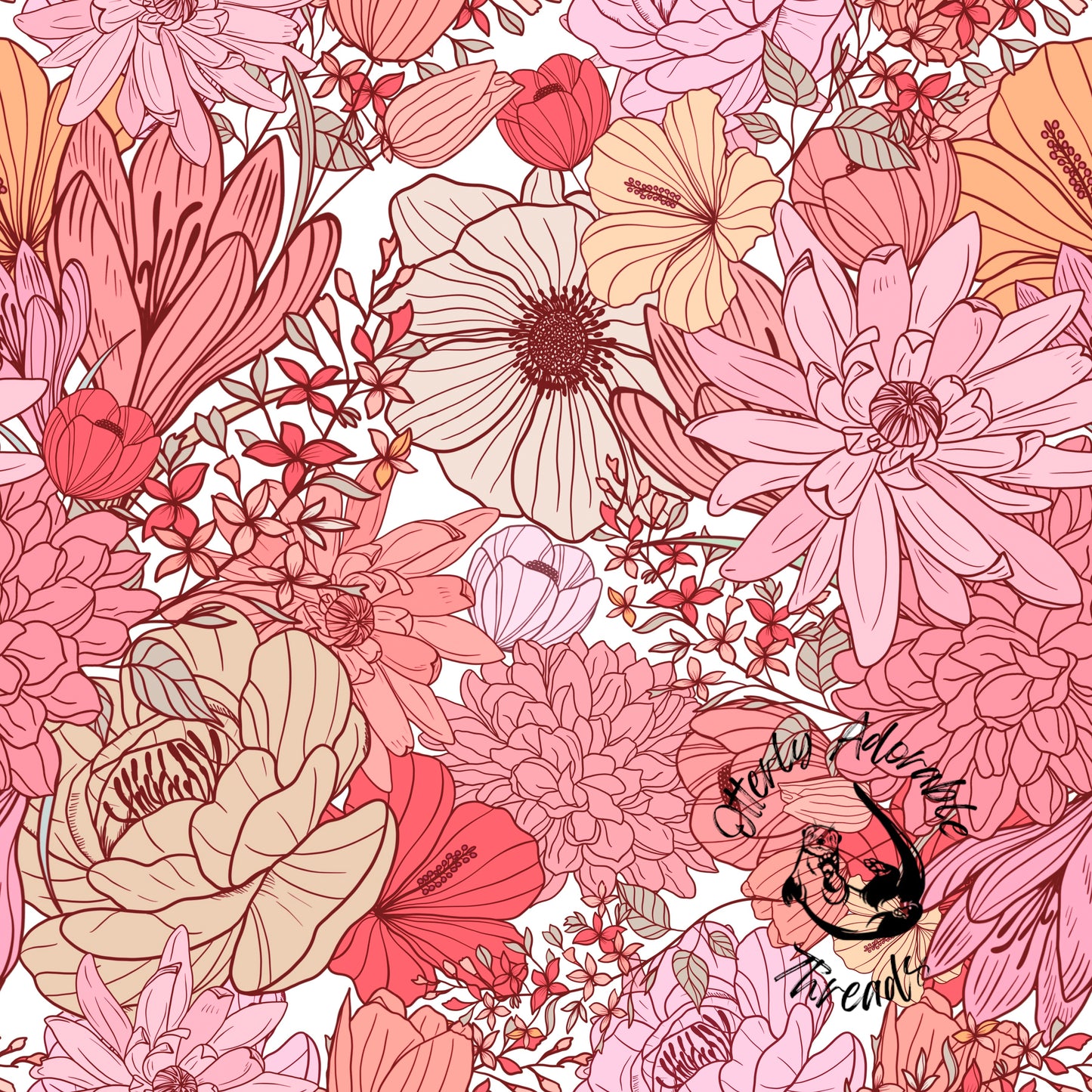 Pink summer floral