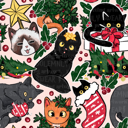 Mischievous Christmas kitties