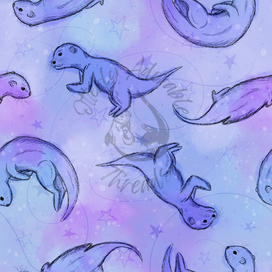 Space otters - purple