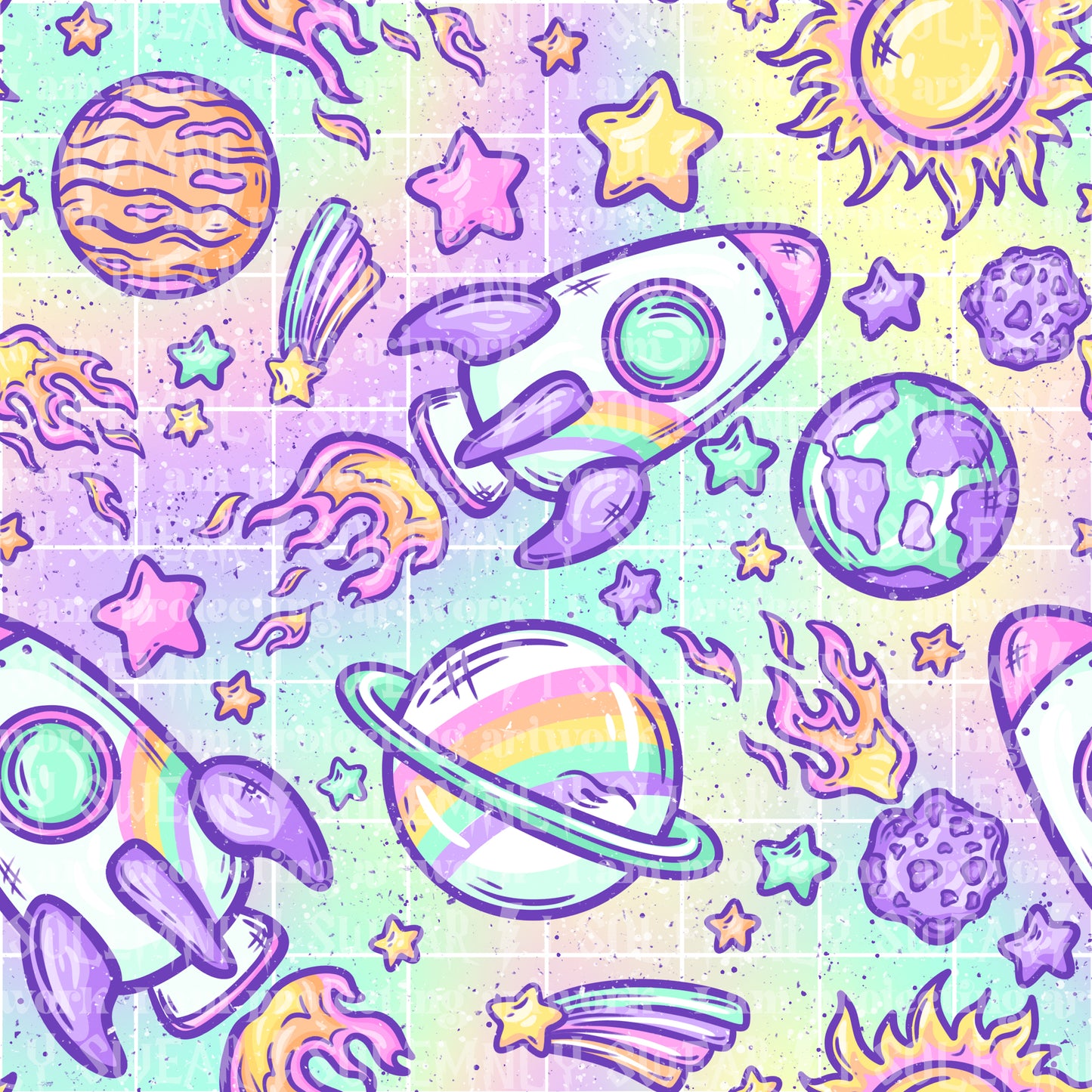 Outer space - pastel