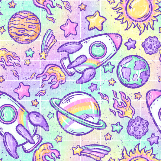 Outer space - pastel