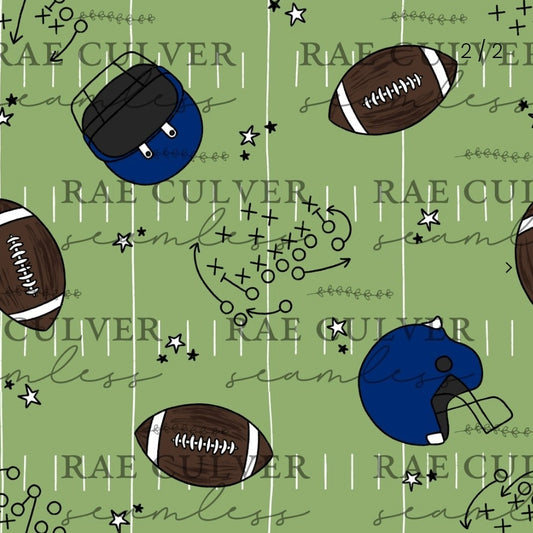 Football playbook - blue