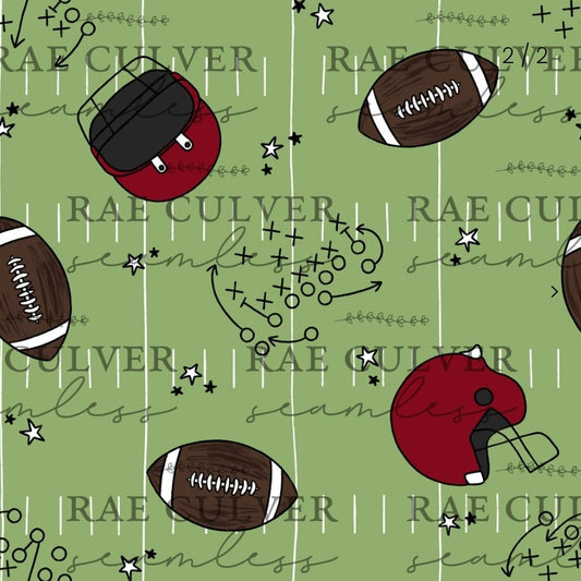 Football playbook - burgundy