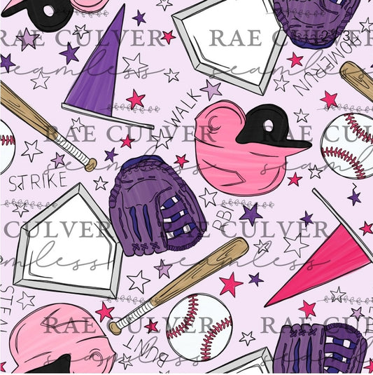 Baseball equipment - pink/purple