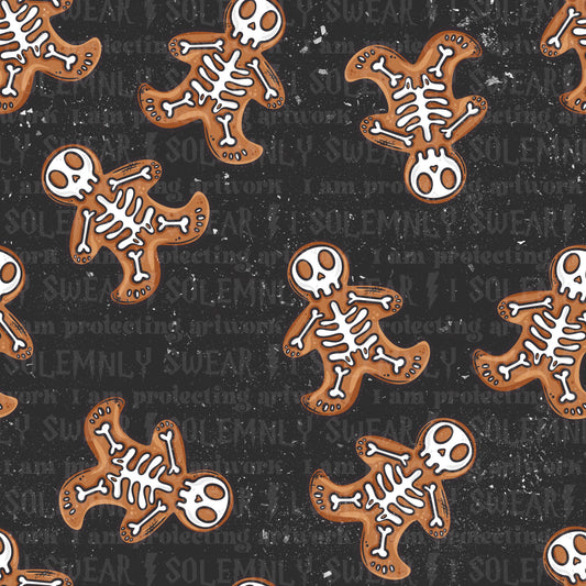 Gingerbread skeletons - black