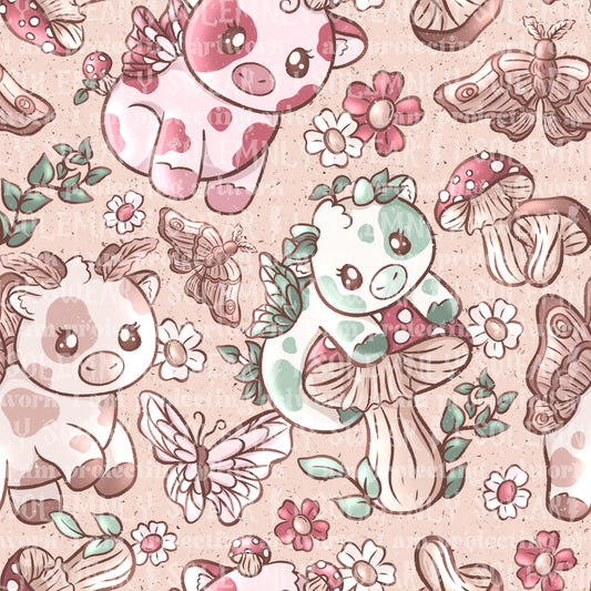 Butterfly fairy cows - tan