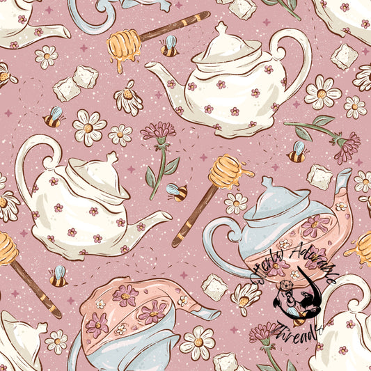 Floral teapots - blush